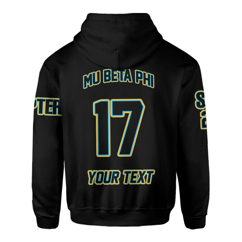 Fraternity Hoodie - Personalized Mu Beta Phi Hoodie Original Black Style