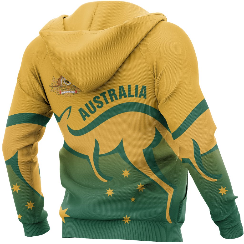 Zip Hoodie - Kangaroo Hoodie Australian Coat Of Arms Special Version Unisex