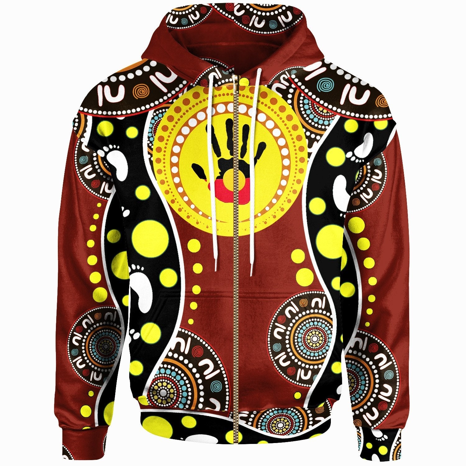 Aboriginal Zip Hoodie - Aboriginal Flag Aboriginal Lives Matter Sticker