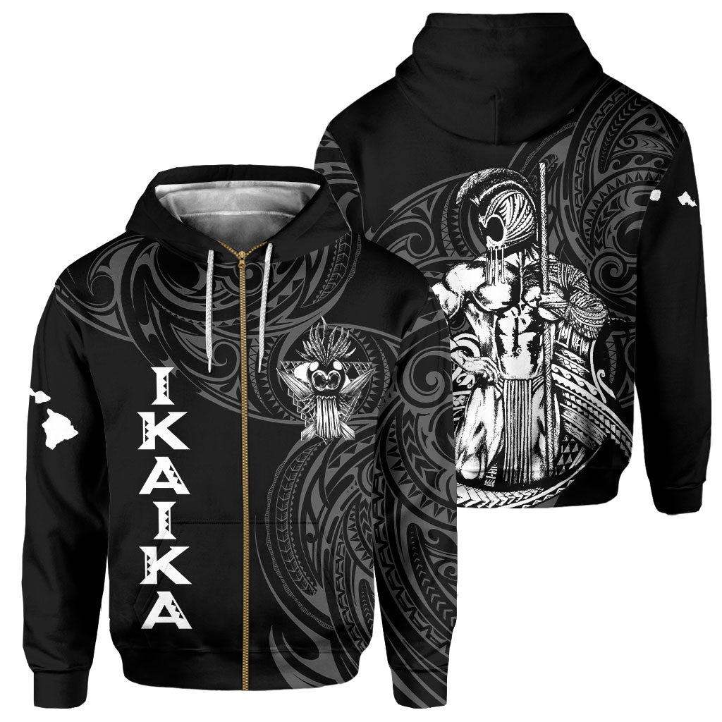 Hawaii Ikaika Warrior Zip Hoodie Polynesian Style