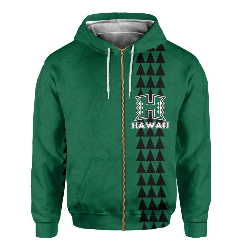 Custom Hawaii Rainbow Warriors Rugby Zip Hoodie