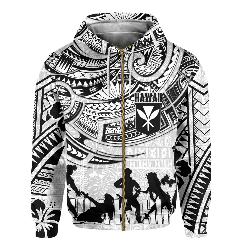 Hawaiian Hula Kahiko Zip Hoodie