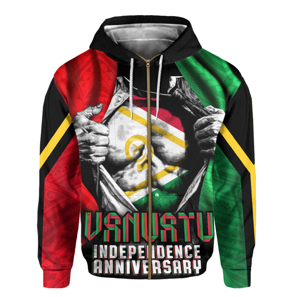 Vanuatu In Me Independence Day Zip Hoodie 43rd Anniversary Style