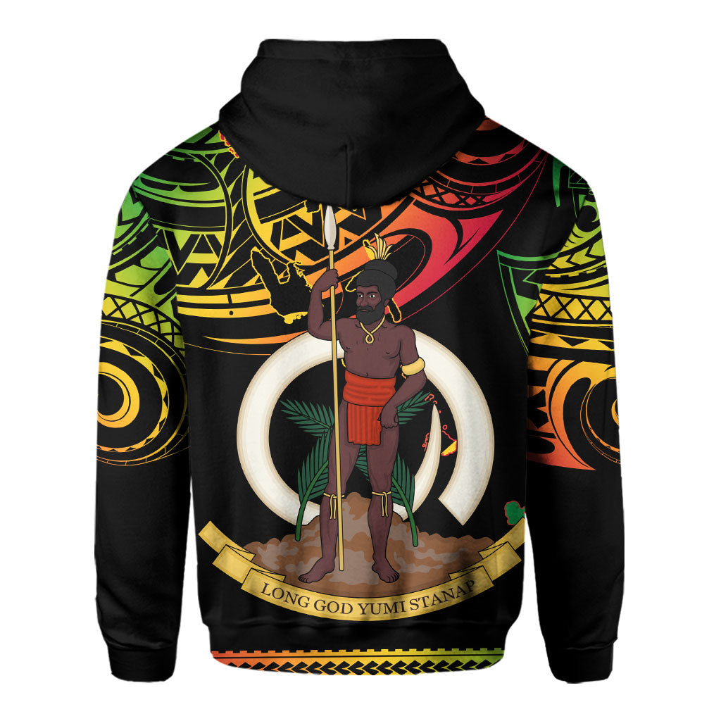 Vanuatu Proud To Be Ni-Van Zip Hoodie Coat Of Arms Reggae Style