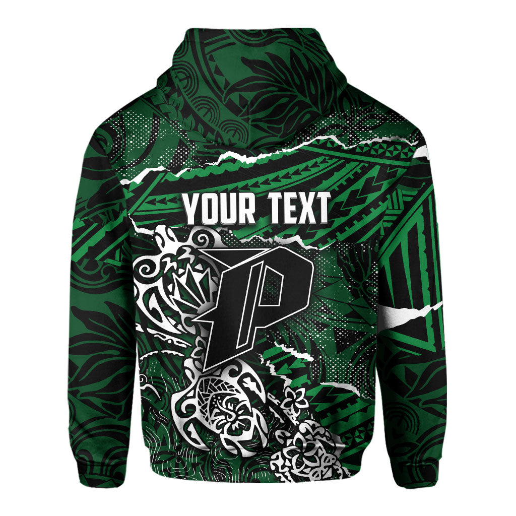 Hawaii Pahoa High & Intermediate School Custom Zip Hoodie Polynesian Turtle Style