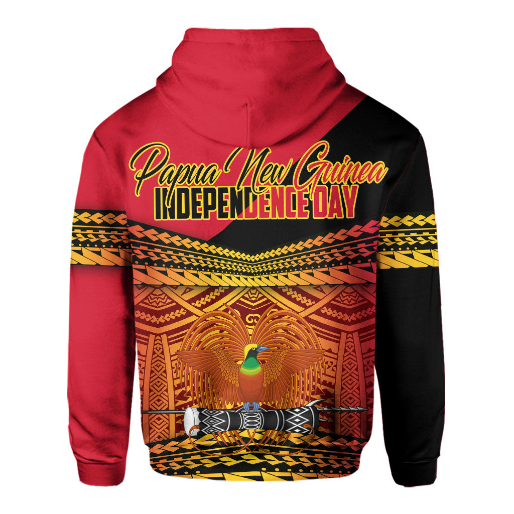 Papua New Guinea Independence Day Zip Hoodie PNG Emblem Style