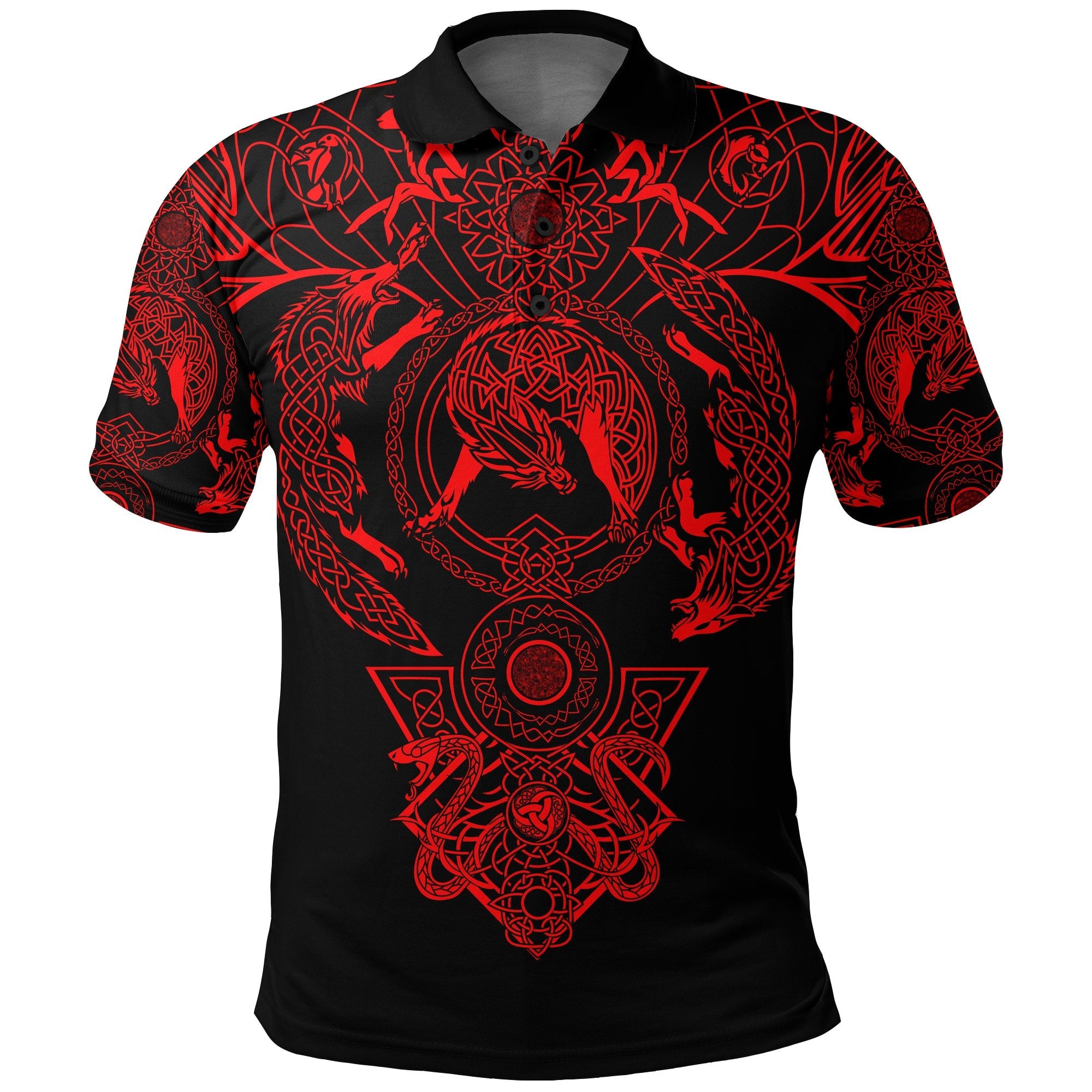 Viking Polo Shirt Tattoo All Over Print Special