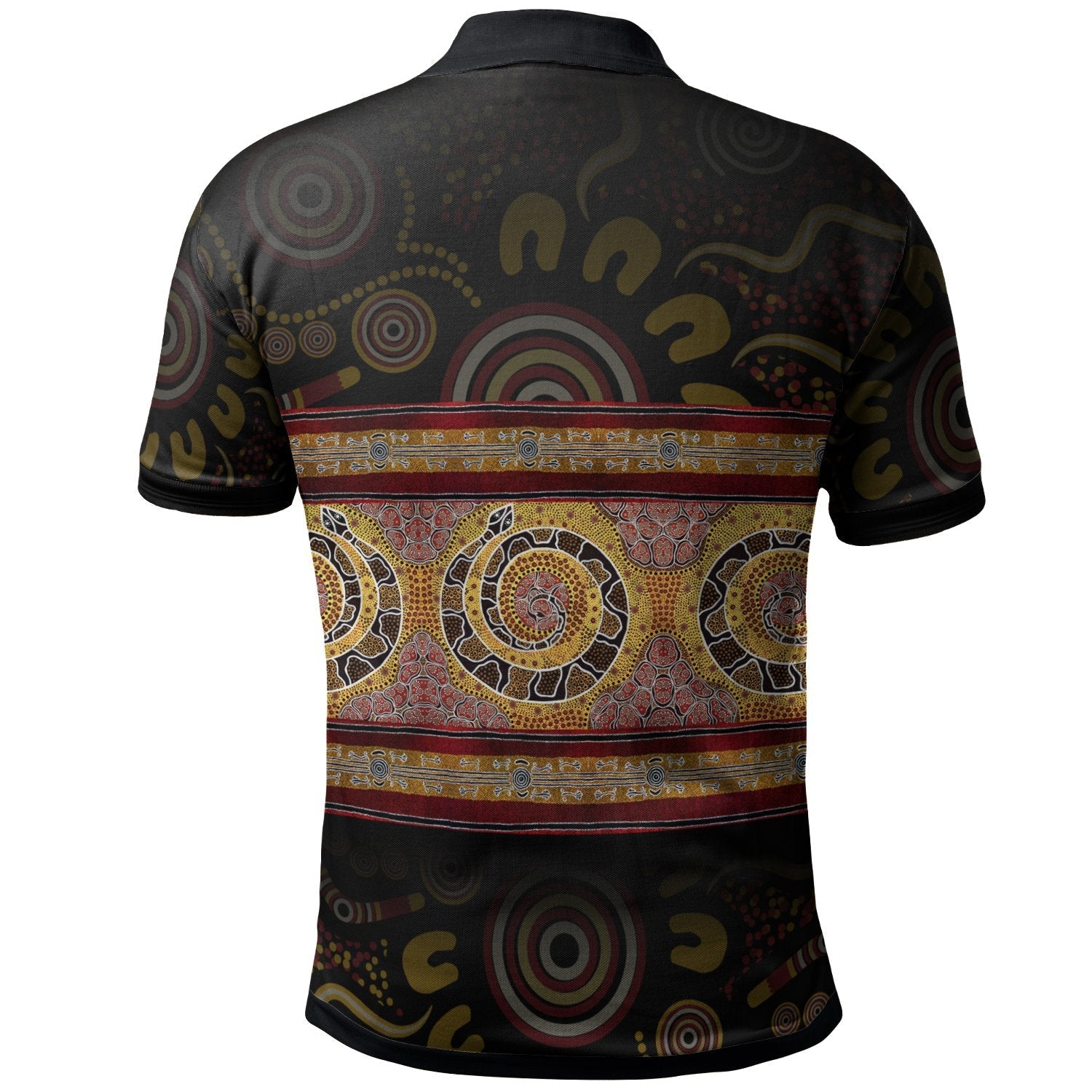 Aboriginal Polo - Snake Dot Panting Art Polo Shirt
