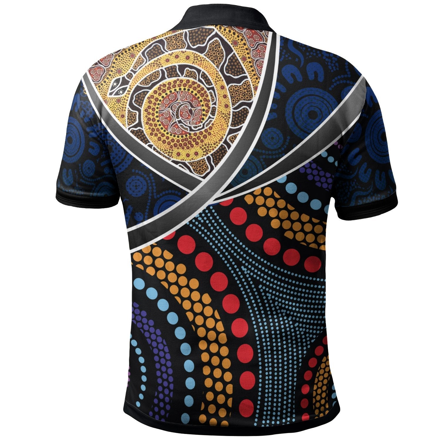 Aboriginal Polo - Aboriginal Dot Panting Art With Snake Polo Shirt
