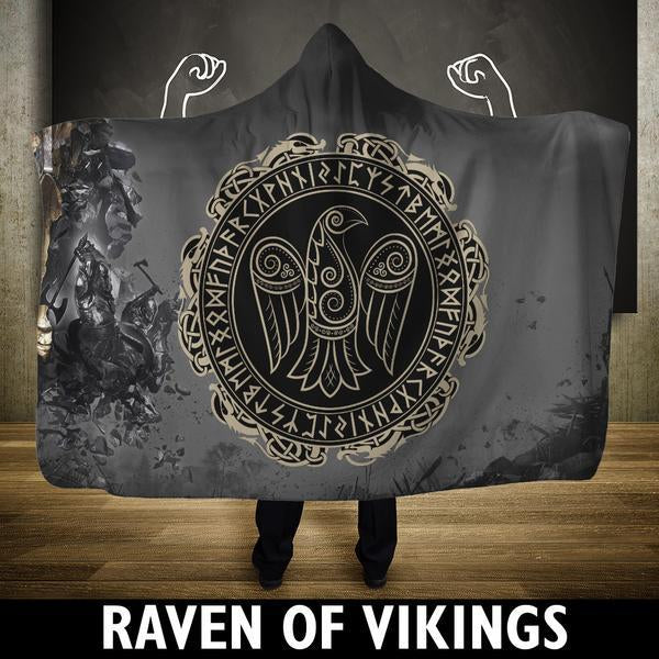 Viking Hooded Blanket Raven Of 