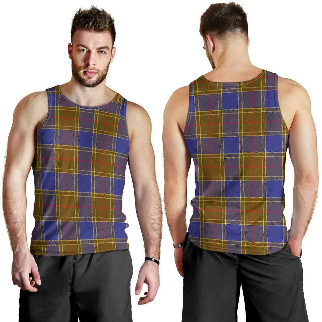 Balfour Modern Tartan Plaid Men Tank Top