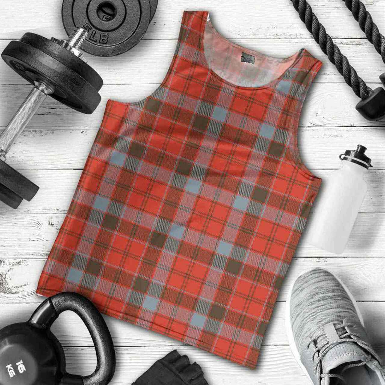 Robertson Weathered Tartan Plaid Men Tank Top