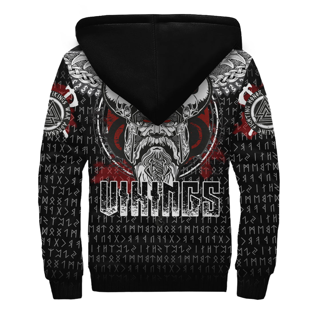 Viking Sherpa Hoodie Odin Honor Viking Sherpa Hoodie Pattern