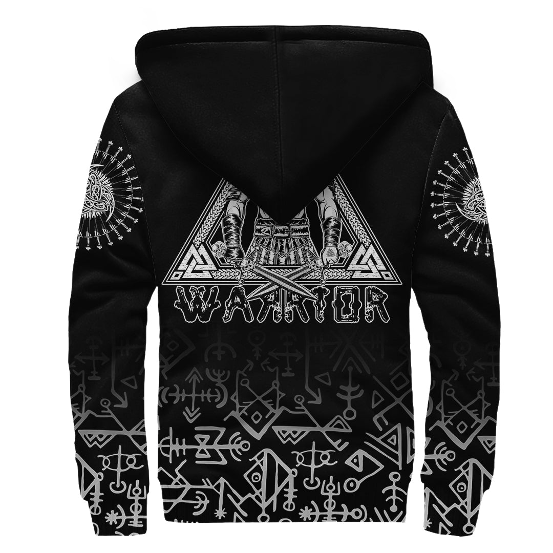 Custom Viking Sherpa Hoodie Warrior Celtic Tree