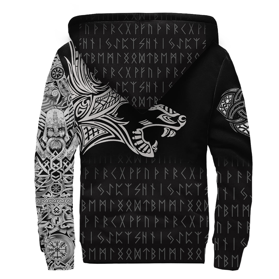 Viking Sherpa Hoodie Fenrir Tatoo