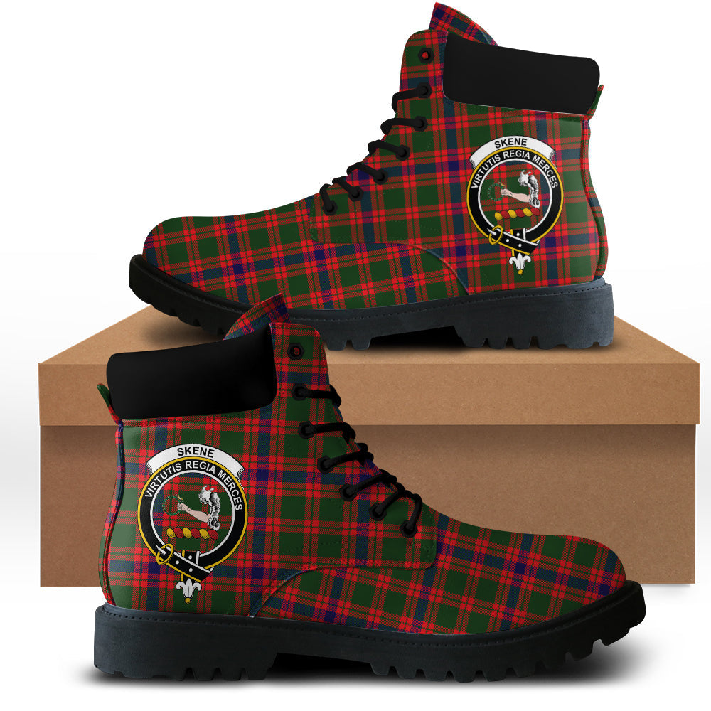 Skene Modern Tartan Plaid All Season Boots