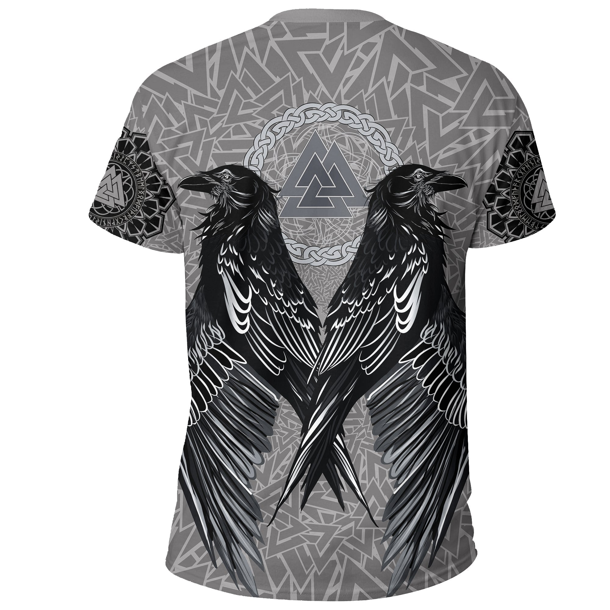 Viking T-Shirt Raven Valknut