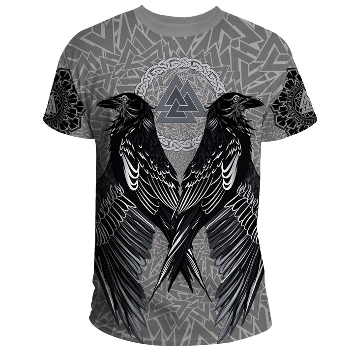 Viking T-Shirt Raven Valknut