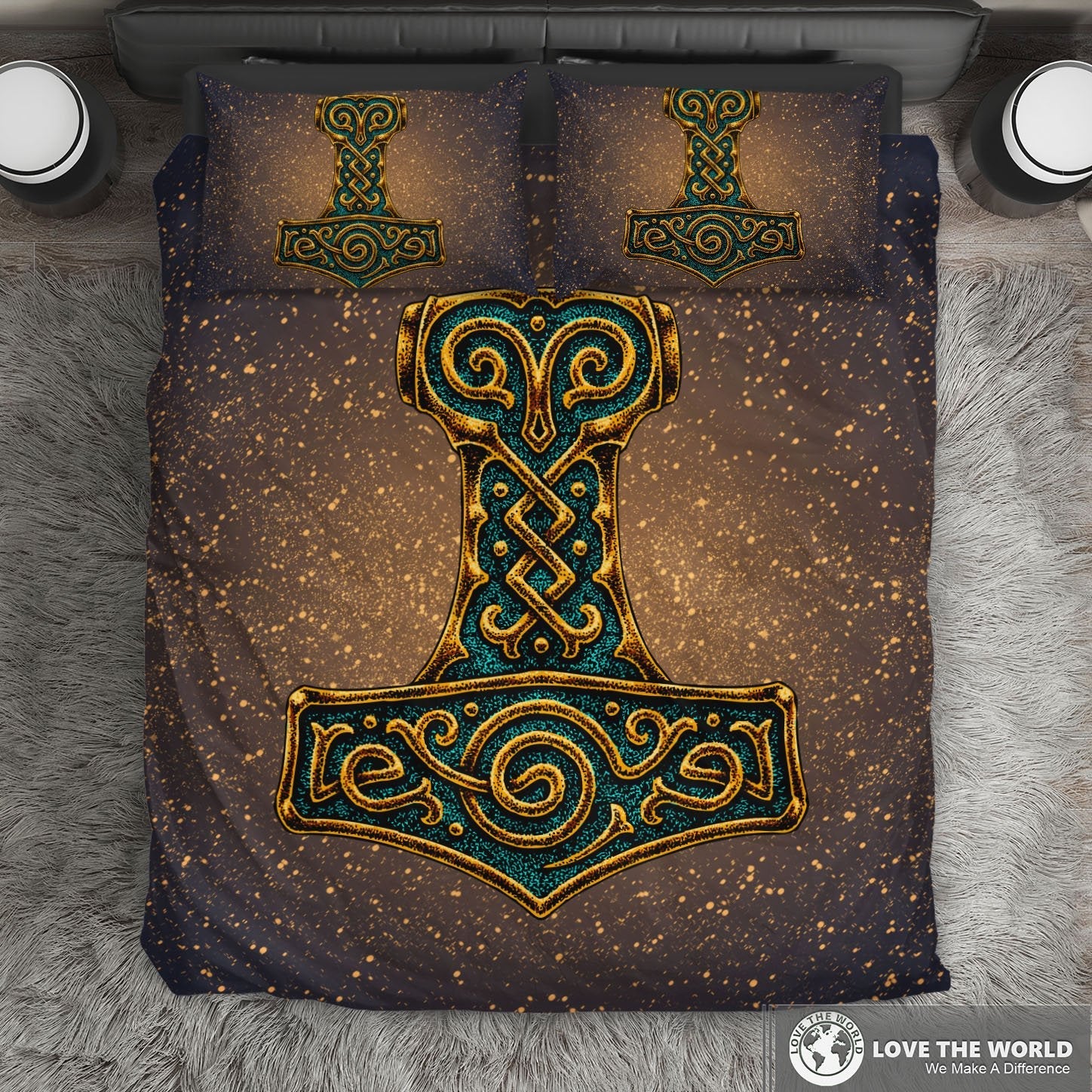 Viking Bedding Set Mjolnir Of Thor