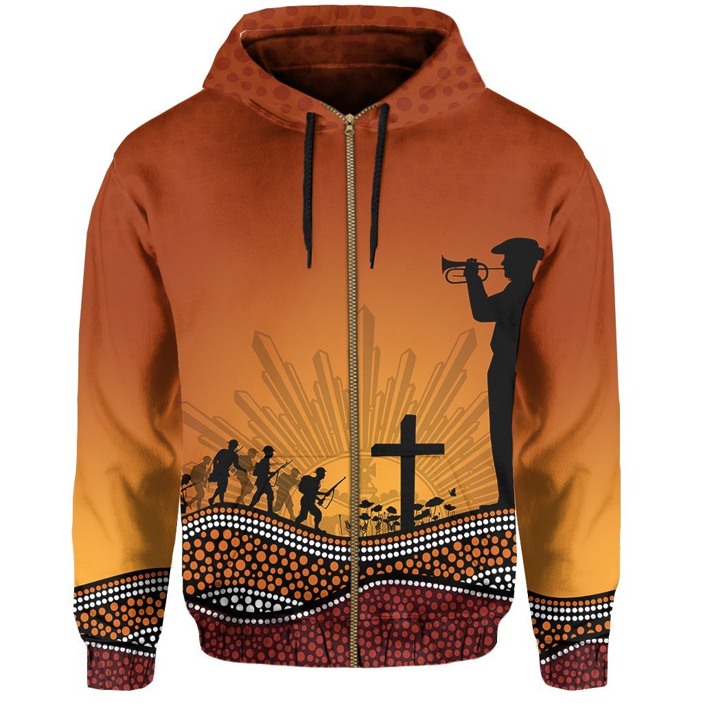 Zipper Hoodie Anzac Day Our Heroes - Nhi Style