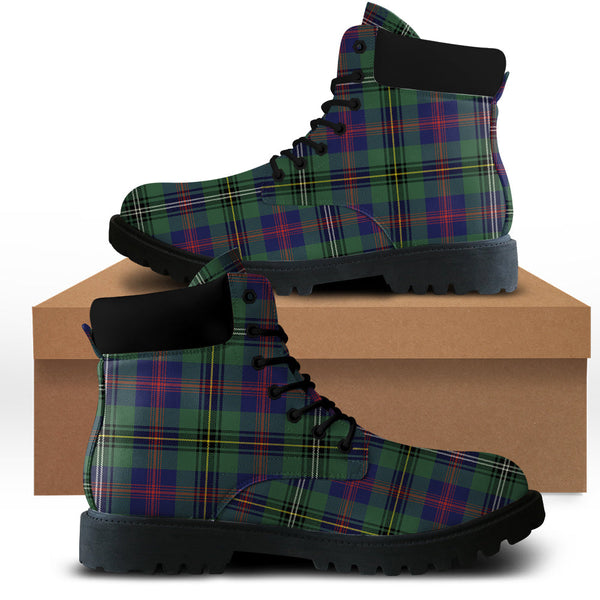 Wood Modern Tartan Plaid All Season Boots