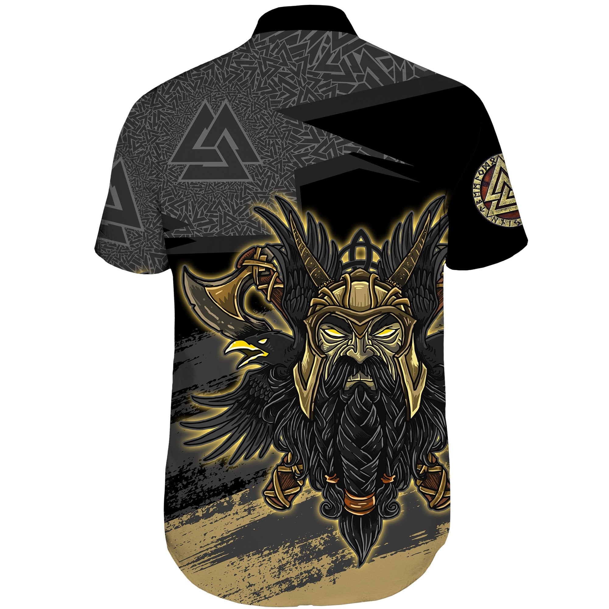 Viking Short Sleeve Shirt Odin Valknut The Symbol of Odin